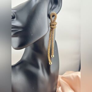 Anthropologie Gold Knot Earrings